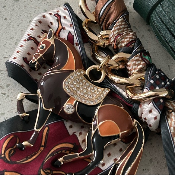 Piper K Equestrian Hand Painted Bag Charm Keychain - Picture 6 of 11